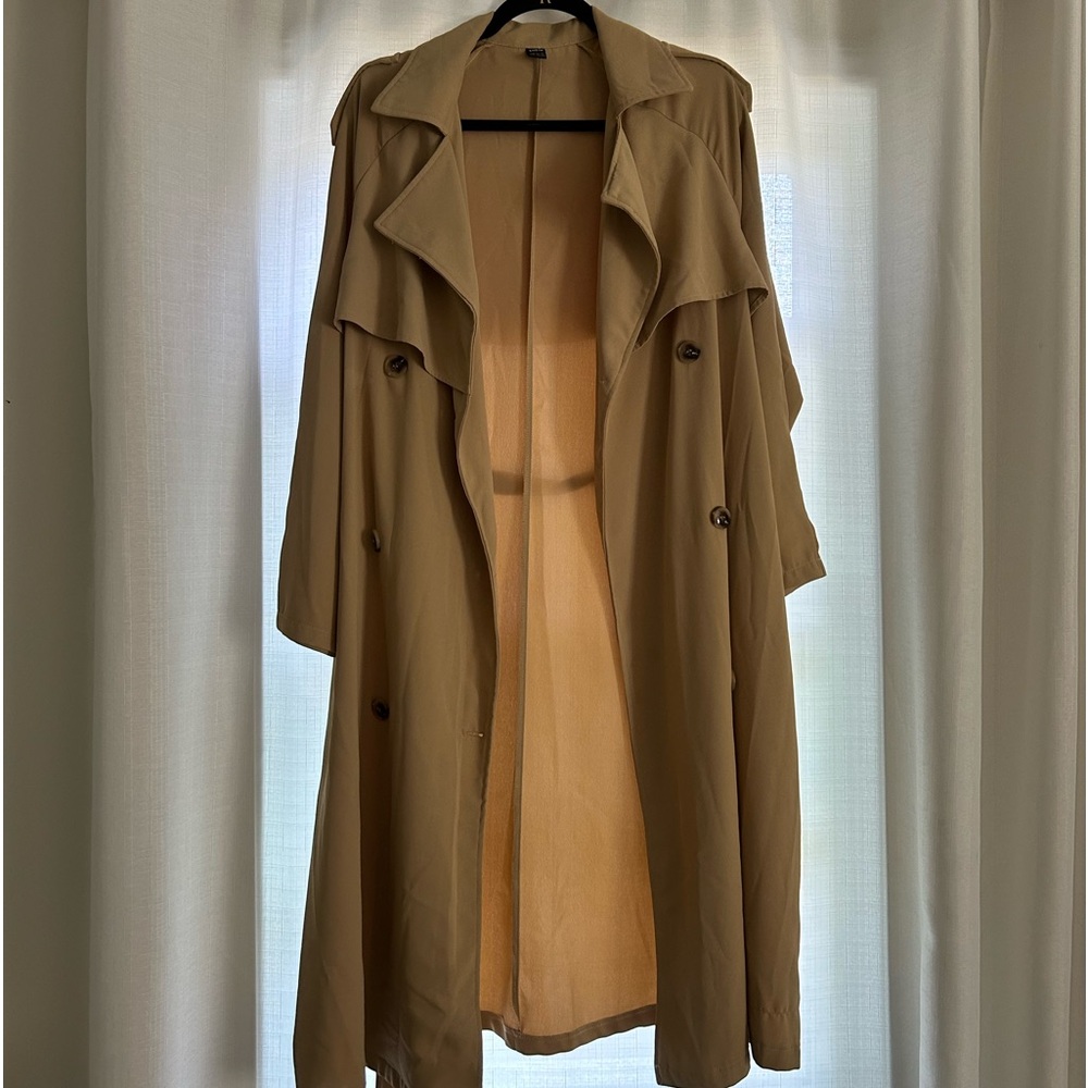 SHEIN, tan light trenchcoat